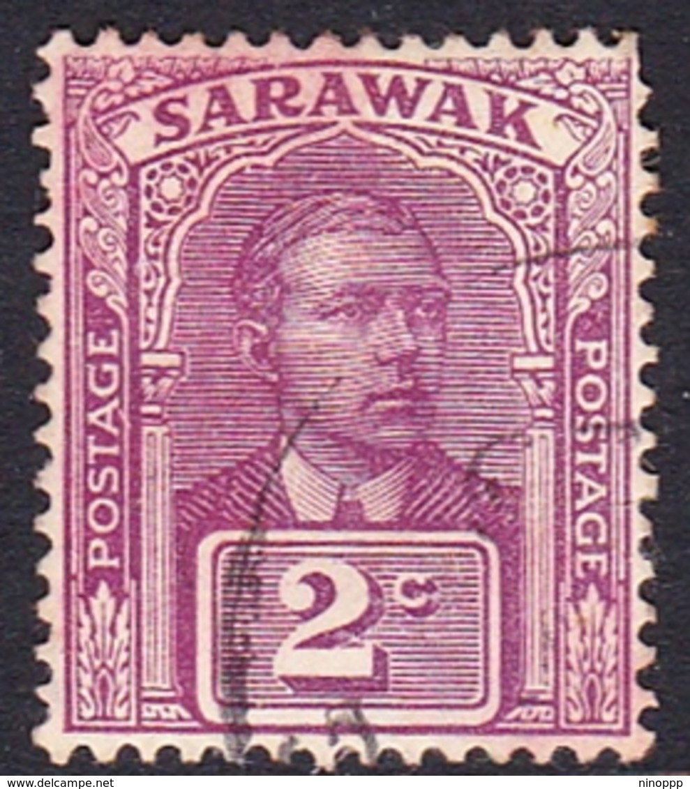 Malaysia-Sarawak SG 63 1923 Sir James Brook, 2c Purple, Used - Sarawak (...-1963)