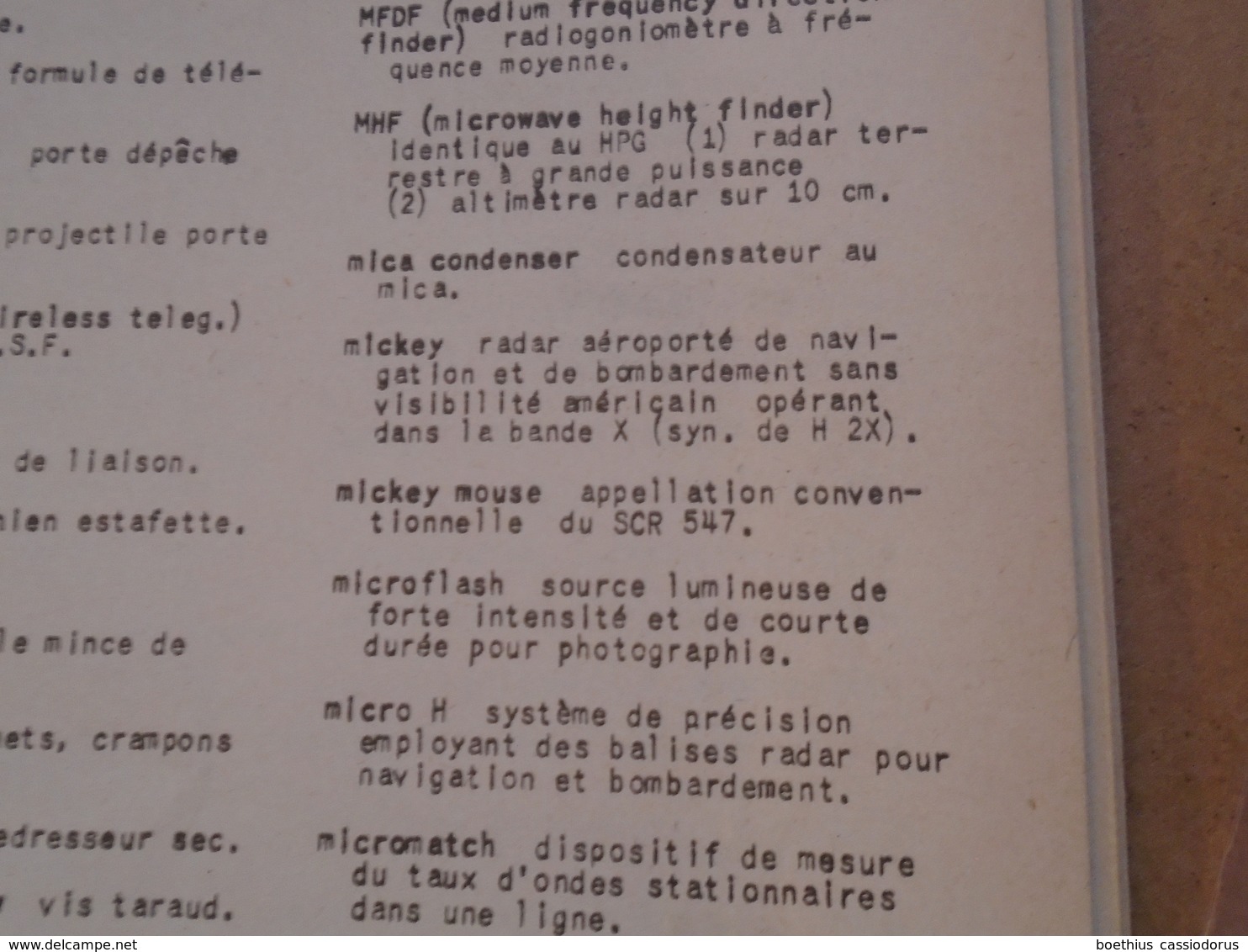 ARMEE : LEXIQUE ANGLAIS-FRANCAIS A L'USAGE DES TECHNICIENS TELECOMMUNICATIONS 1950 DIRECTION ETUDES ET ARMEMENT - English