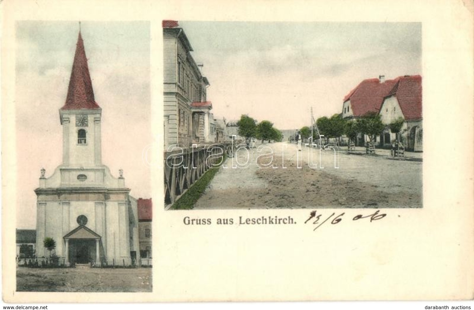 T2/T3 Újegyház, Leschkirch, Nocrich; Evangélikus Templom, Utcakép / Lutheran Church, Street View (EK) - Unclassified