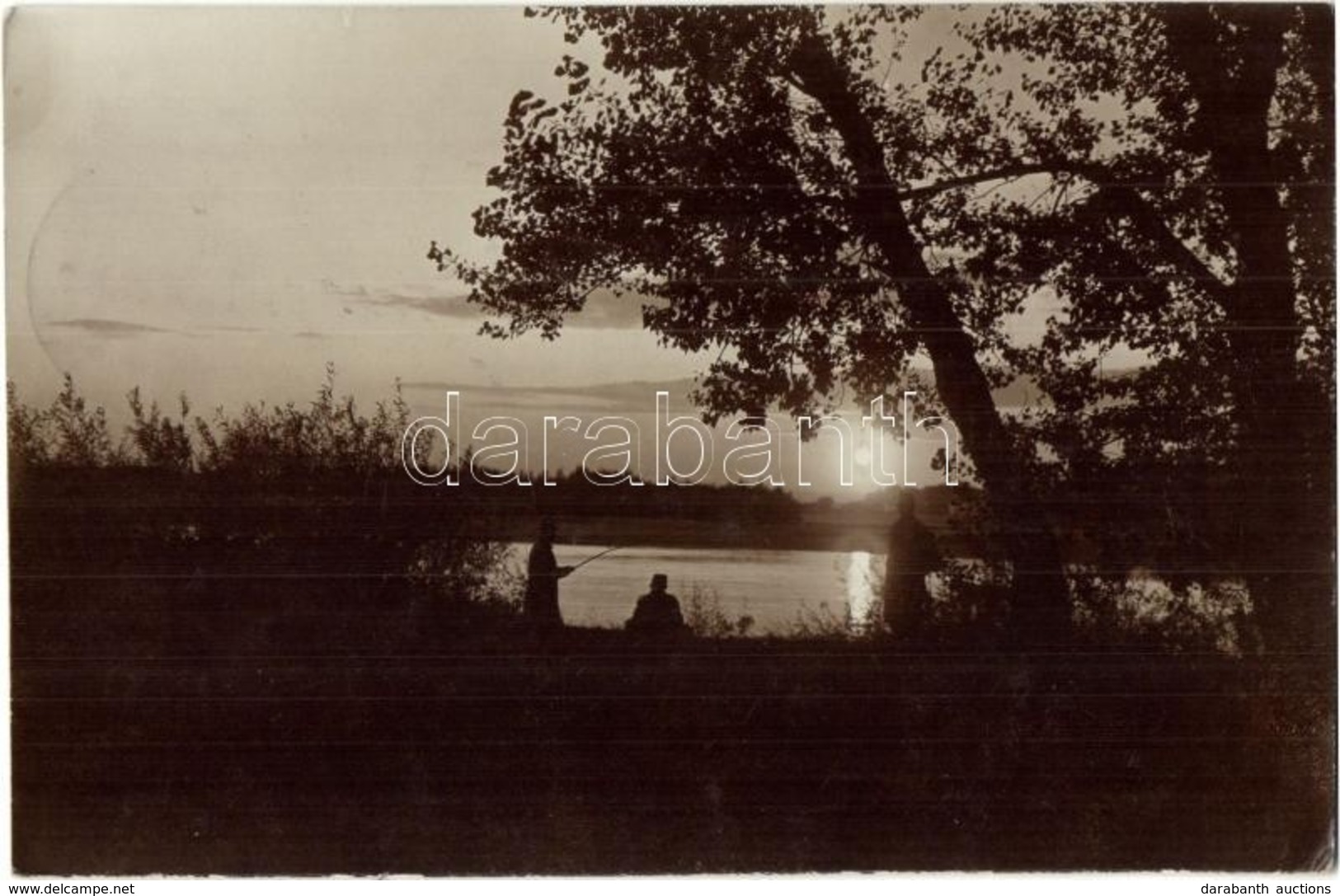 T2/T3 1916 Pöstyén, Piestany; Horgászok / Fishermen. Photo - Ohne Zuordnung