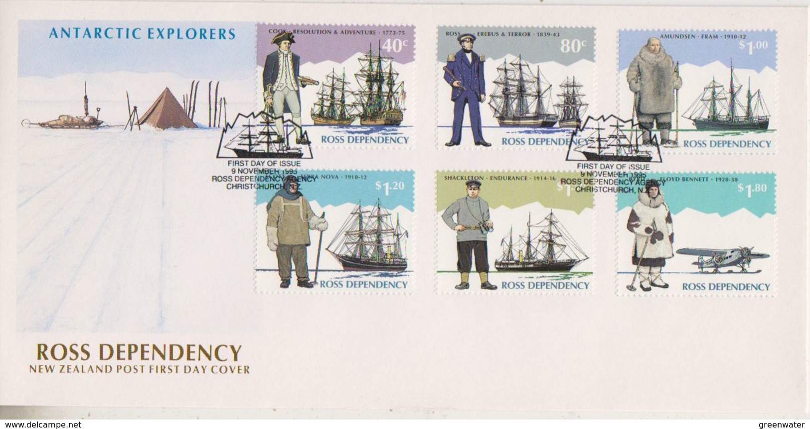 Ross Dependency 1995 Antarctic Explorers 6v  FDC ** Mnh (F7186) - Nuovi