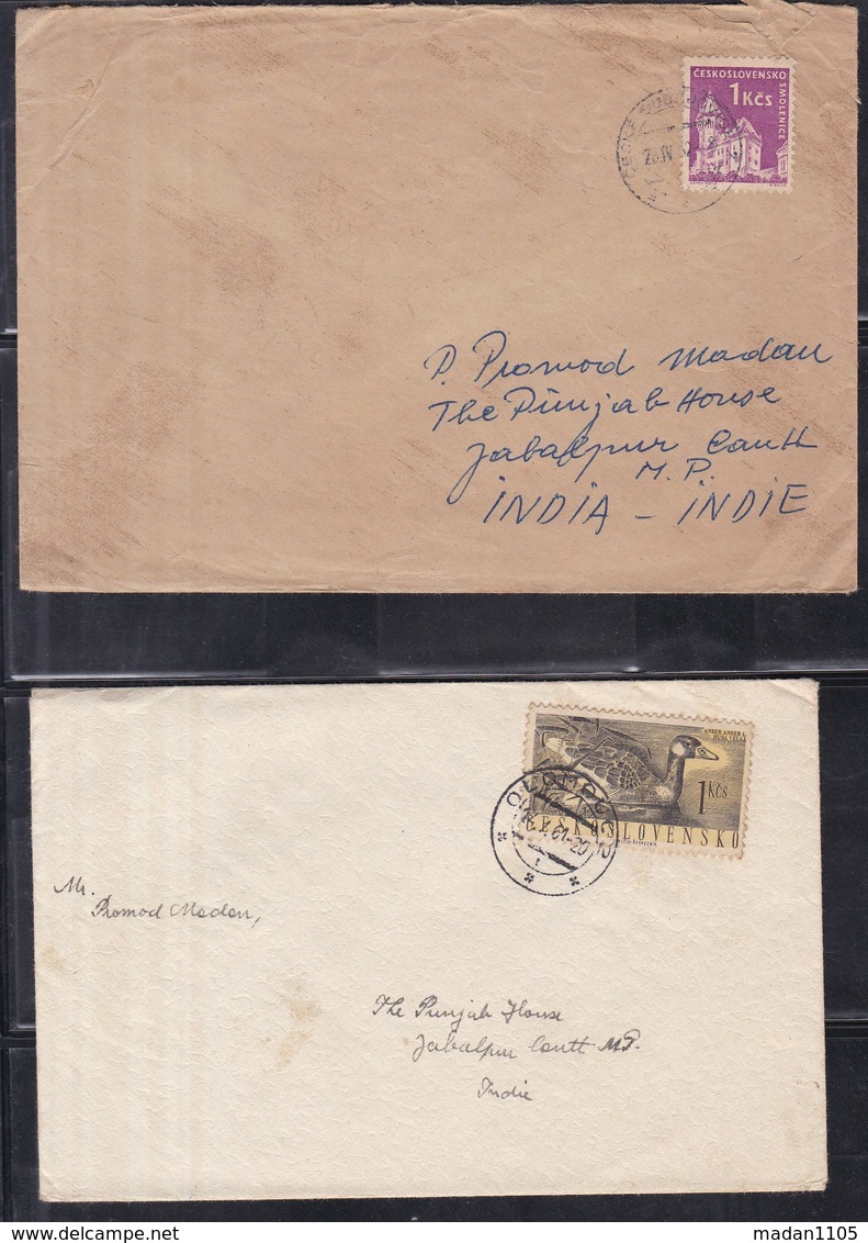 CZECHOSLOVAKIA, 1977,  4 Old Assorted Covers To India,  #321 - Buste