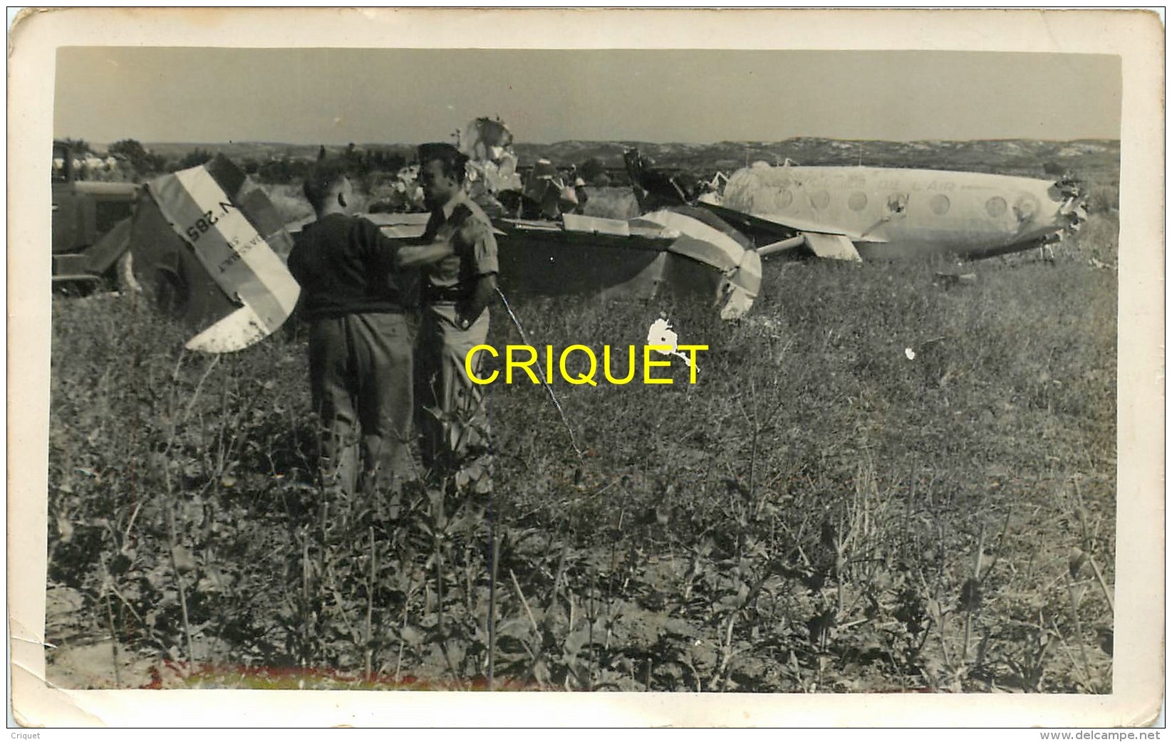 Aviation, Photo N° 3 D'un Accident D'avion Dassault 311 ( N° 285 ) De L'Ecole De L'Air Militaire, Rare Document - Accidentes