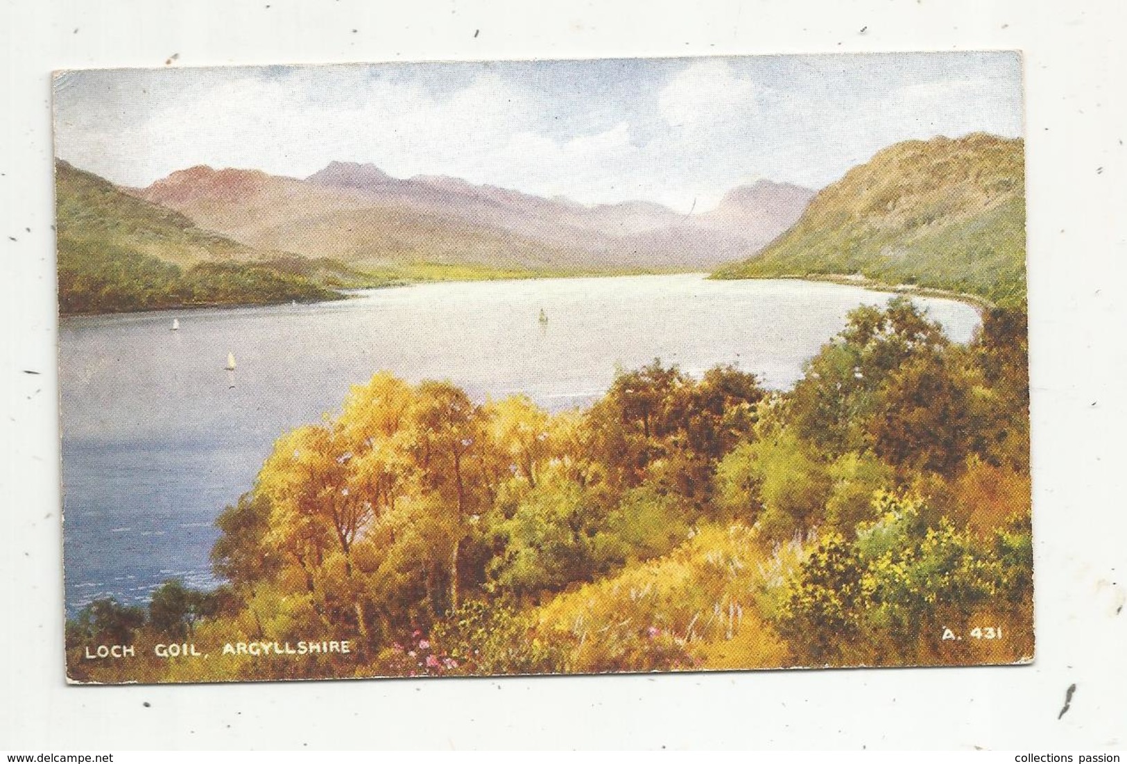Cp , Ecosse , ARGYLLSHIRE , Loch Goil , Illustrateur ,ed. Valentine's , Art Colour, Vierge - Argyllshire