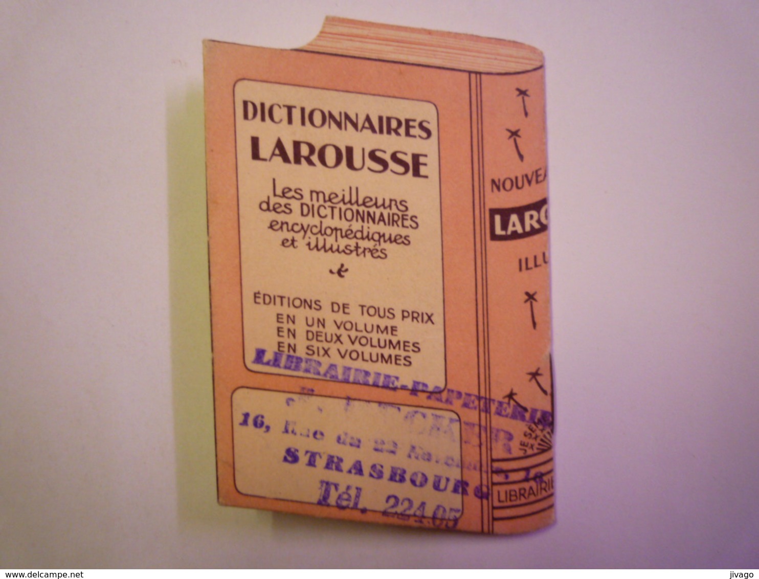 MINI CALENDRIER  PUB  " LAROUSSE"   1950    - Klein Formaat: 1941-60