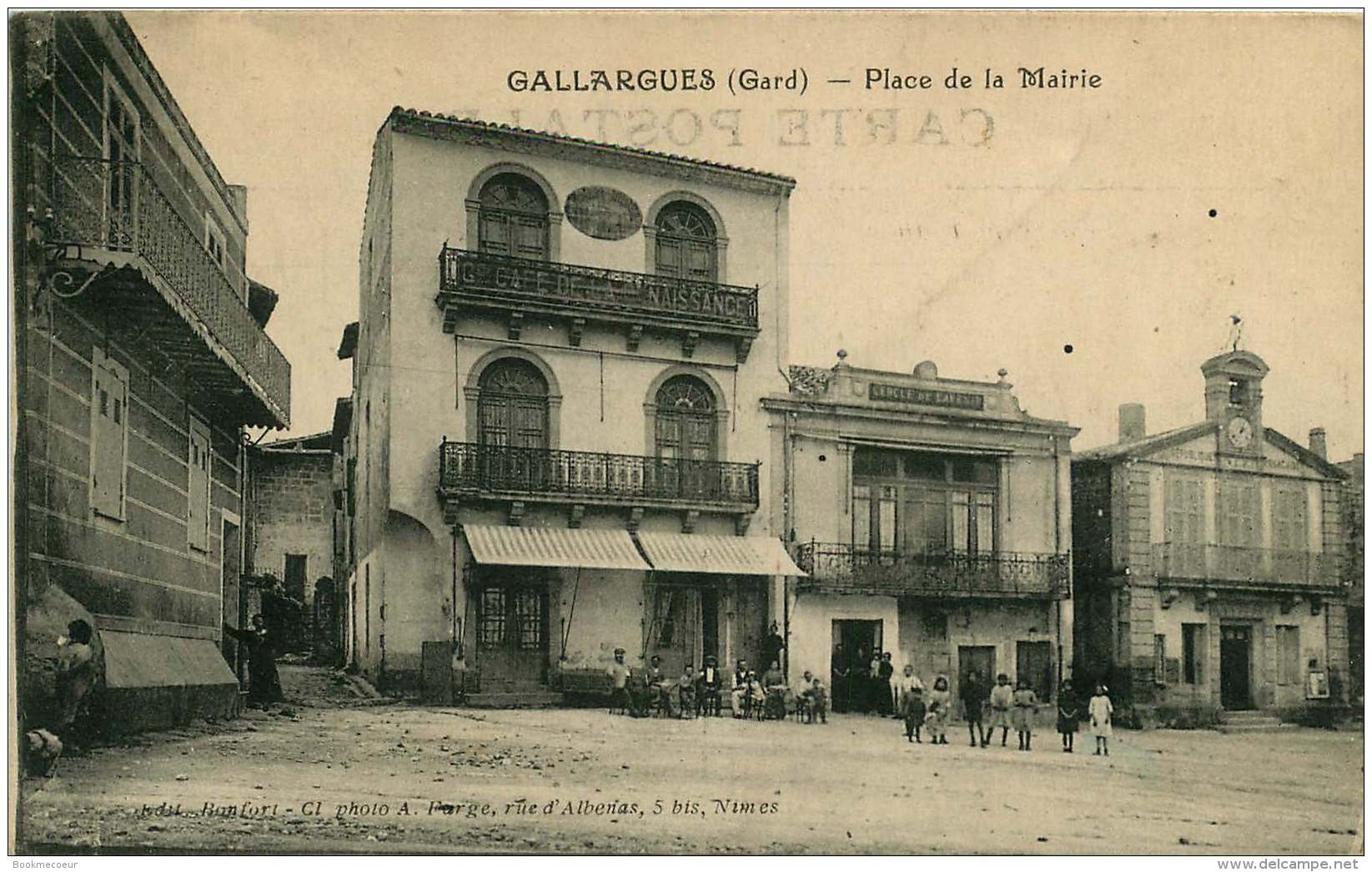 30   GALLARGUES  PLACE DE LA MAIRIE - Gallargues-le-Montueux