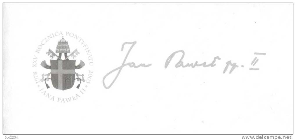 POLAND VATICAN 2003 POPE JOHN PAUL JP2 JPII 25 YRS SILVER STAMP - SPECIAL BLUE FOLDER !!!!! Famous Poles - Cartas & Documentos