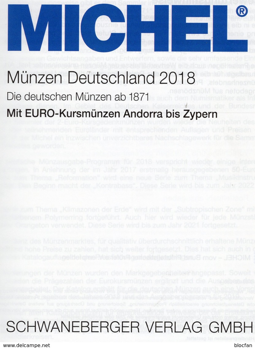 Münzen Deutschland+EURO 2018 MICHEL Neu 30€ Ab 1871 DR 3.Reich BRD DDR Numismatik Coins Catalogue 978-3-95402-230-4 - Andorra
