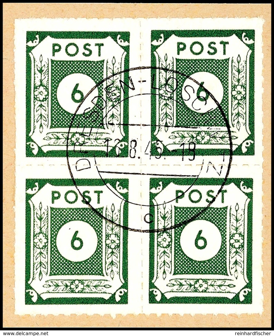 8815 5-40 Pf Postmeisterdurchstich Loschwitz Tadellos In Viererblocks Komplett Auf 9 Einzelnen Briefstücken, Jeweils Zen - Altri & Non Classificati