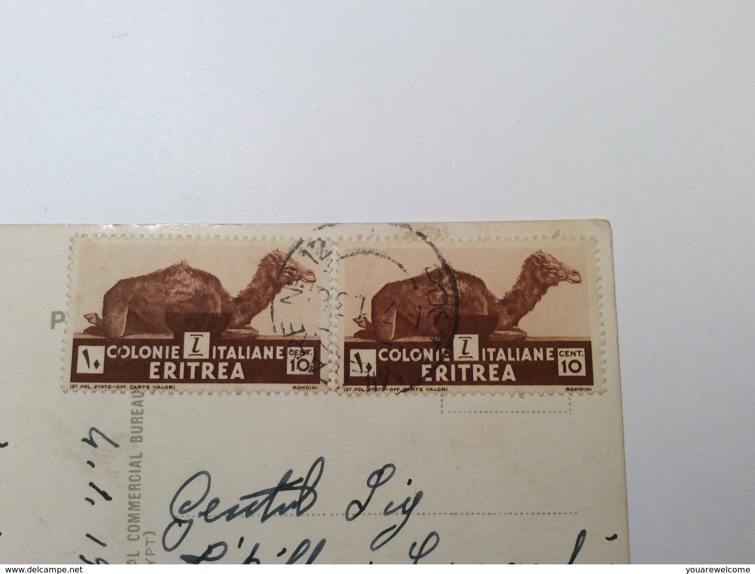 Eritrea POSTA MILITARE  NO 12 1936 Sa. 205 Cartolina Postale (lettera Cover Chameaux Camel - Eritrea