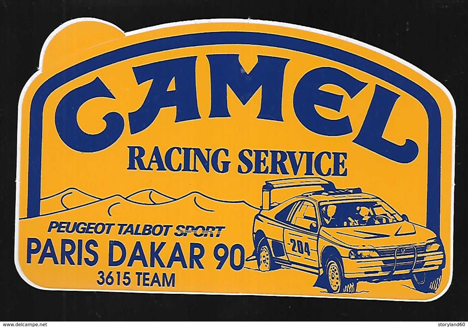 Autocollant Camel Paris Dakar 1990 Racing Service - Autres & Non Classés