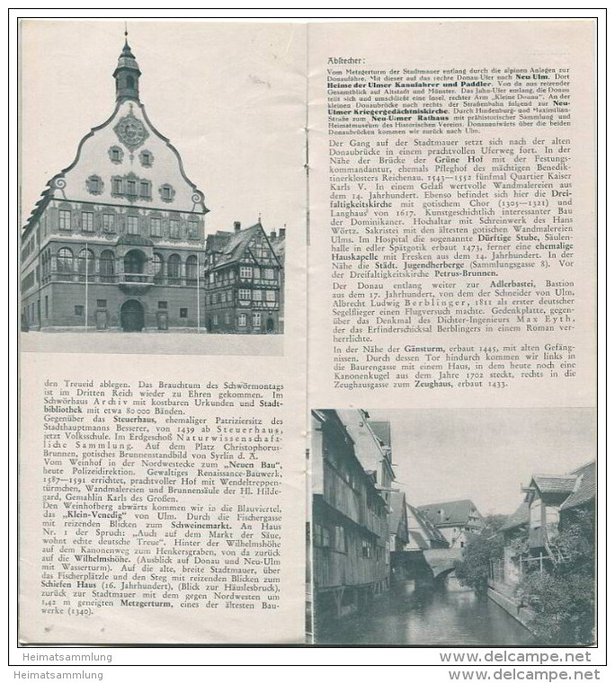 Ulm 1937 - Faltblatt Mit 7 Abbildungen - Baden-Württemberg