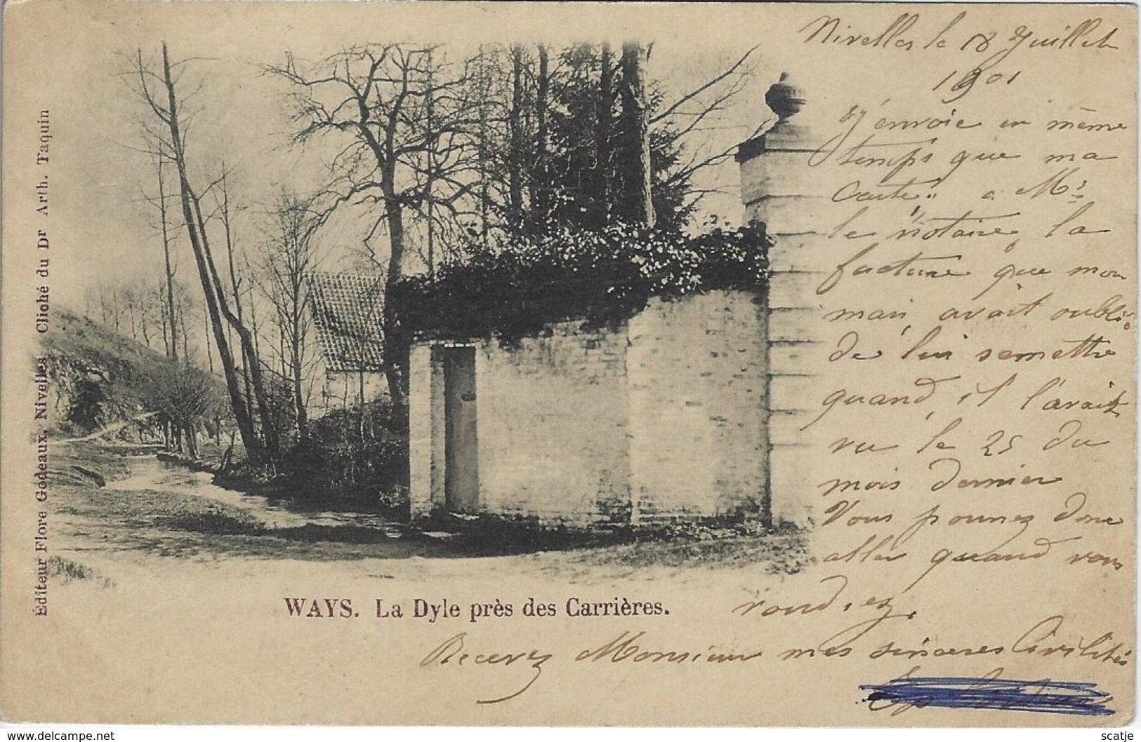 Ways.  -   La Dyle Près Des Carrières.   -   1901  Naar  Tirlemont - Genappe