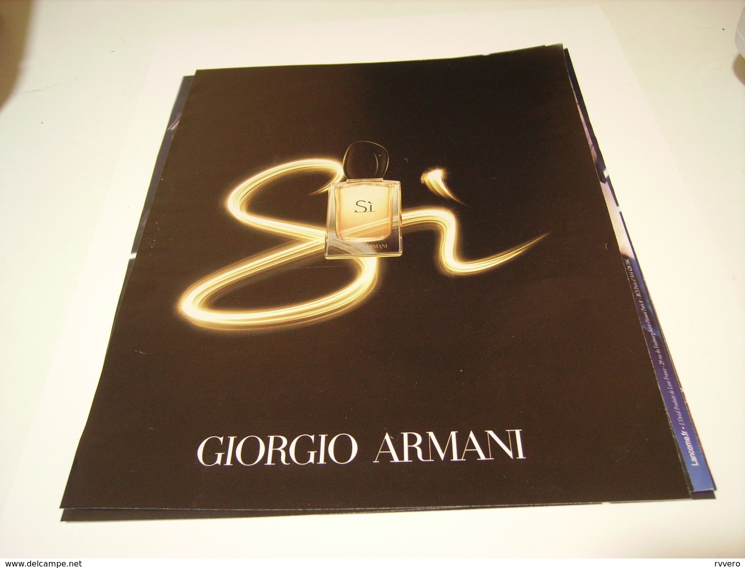 PUBLICITE  PARFUM SI DE  GIORGIO  ARMANI  2016 - Ohne Zuordnung