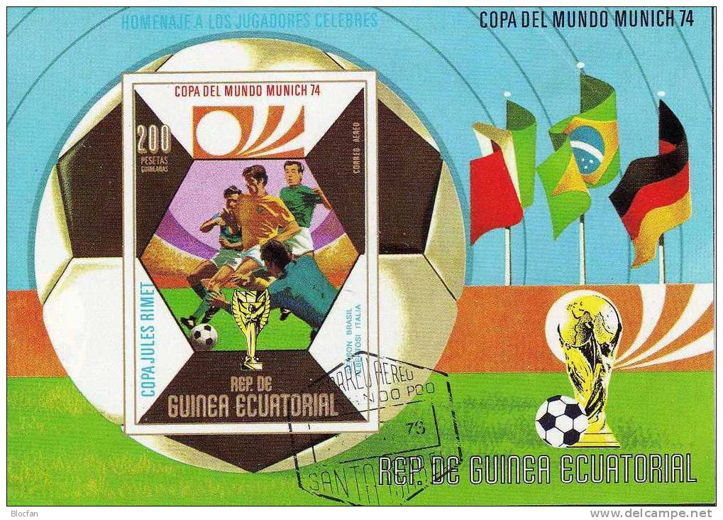 Fußballer Des Jahres 1973 Äquator.Guinea 316A/B,Blocks 86+87 O 3€ Bloque S/s Football Blocs Soccer Sheets Bf Africa - 1950 – Brazilië