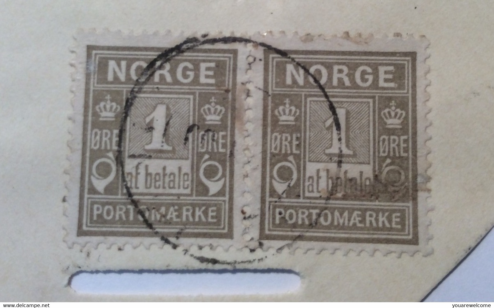 Norway 1908 POSTAGE DUE „PORTOMÆRKE“ On Sweden Postal Stationery (Ganzsache Cover Lettre Brief - Lettres & Documents