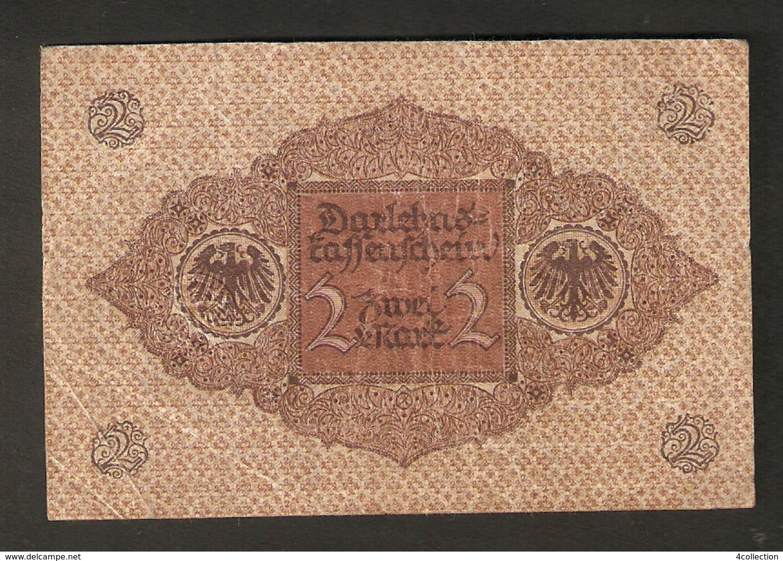 T. Germany German Weimar Republic Reichsbanknote 2 Mark 1920 # 225 . 668971 - 2 Mark