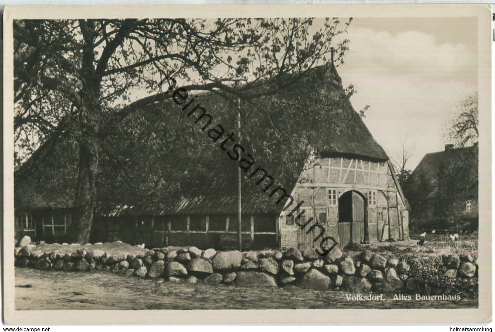 Hamburg-Volksdorf - Altes Bauernhaus - Foto-AK - Verlag M. Glückstadt & Münden Hamburg - Wandsbek