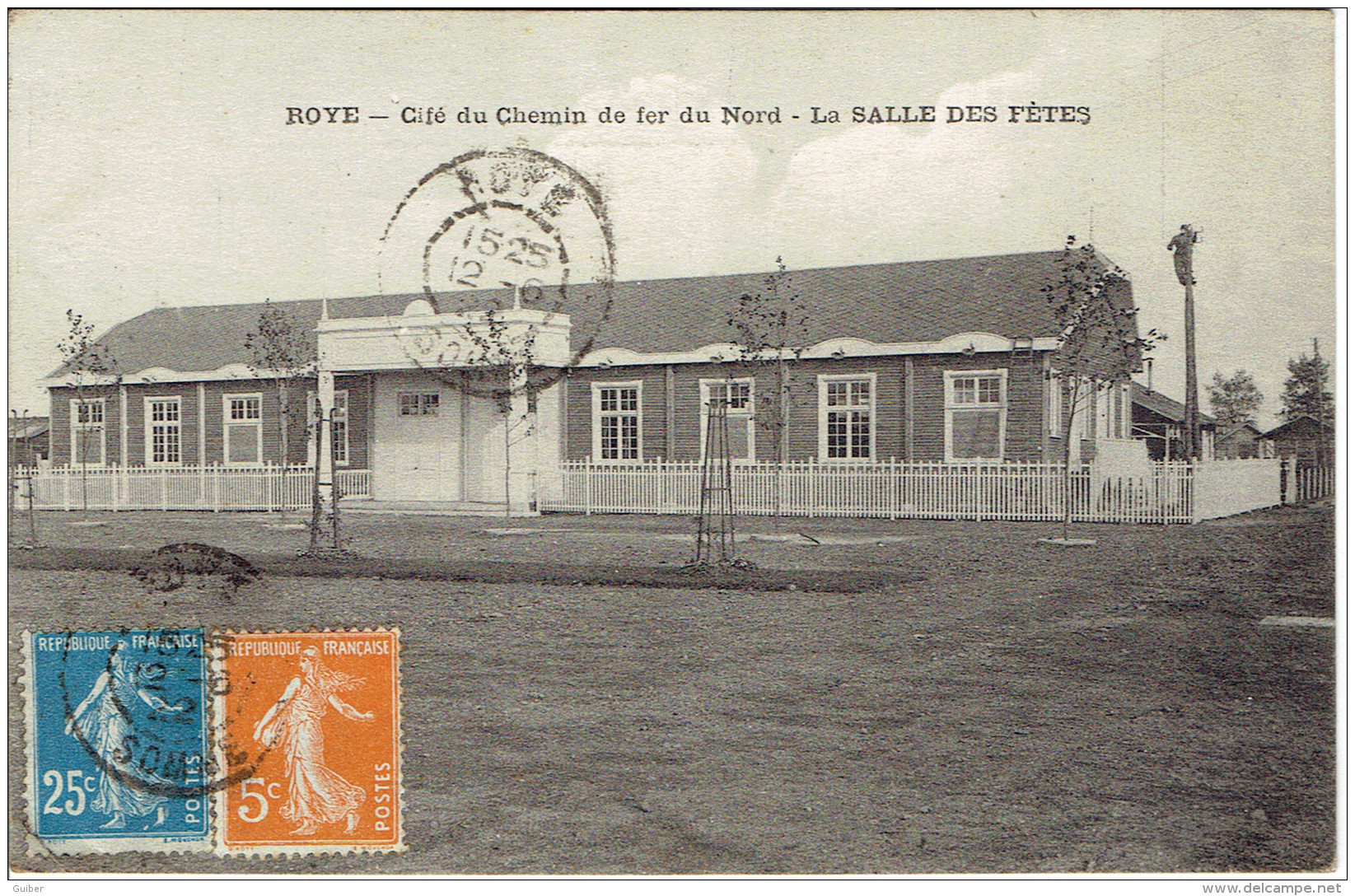 80 Roye Cité Du Chemin De Fer Du Nord La Salle Des Fetes Edit.reservée Union Sportive Des Cheminots - Roye