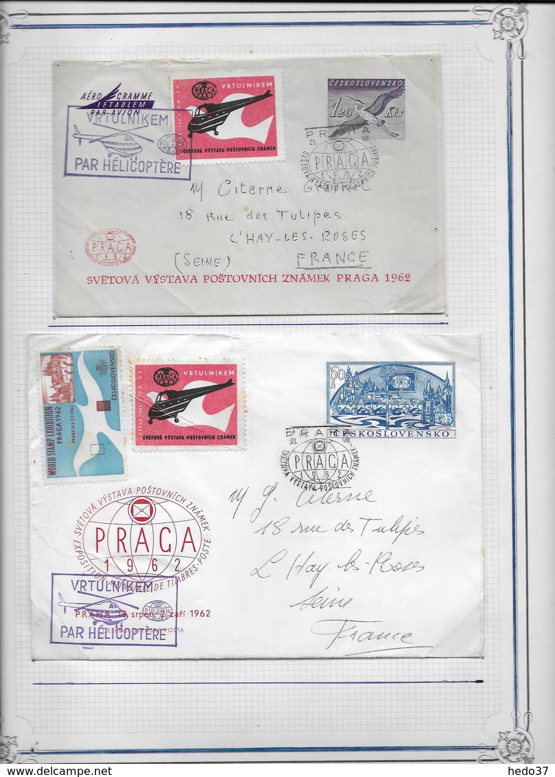 Tchécoslovaquie - Collection spécialisée enveloppes & timbres - 60 scans