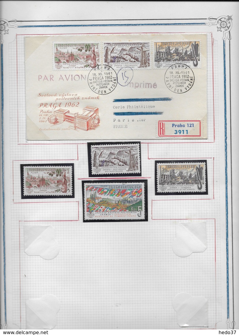 Tchécoslovaquie - Collection spécialisée enveloppes & timbres - 60 scans