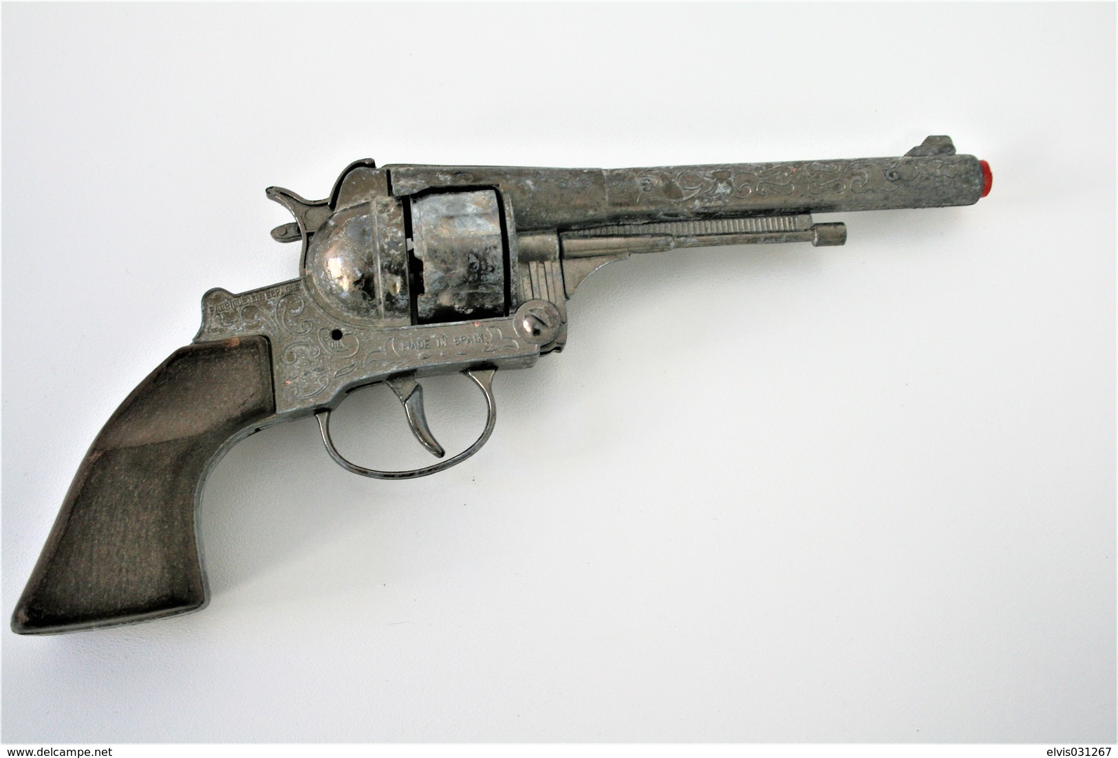 Armas de Colección - Vintage TOY GUN : GONHER NO. 122 - L=24.5cm - 19??s -  Spain - keywords : Cap Gun - Cork gun - Rifle - Revolver - Pistol