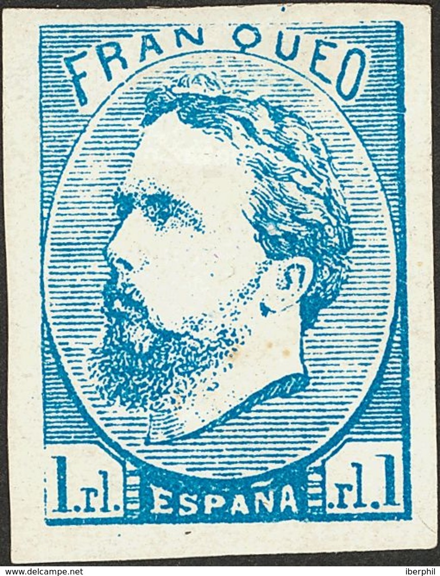 1º Y 2º Centenario. * 156 1873. 1 Real Azul. PIEZA DE LUJO. Cert. CEM. 2018 785. - Sonstige & Ohne Zuordnung