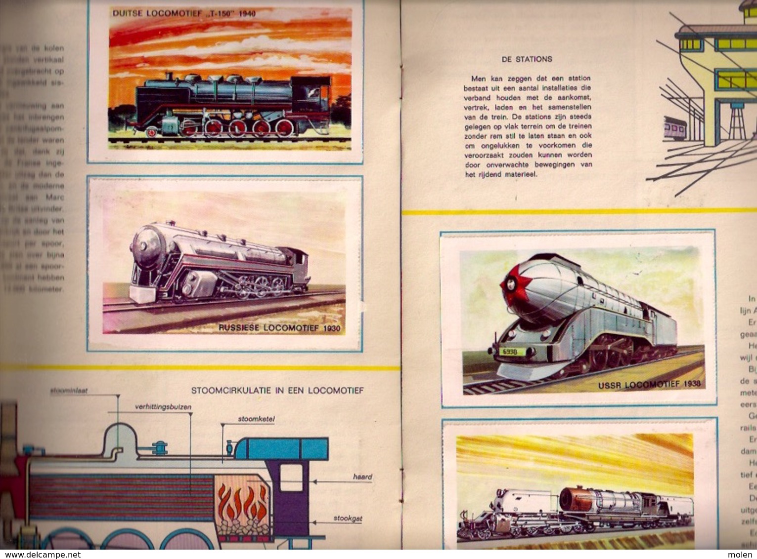 TREINEN ALBUM DE CHROMOS ©1971 Volledig Complet 32 CHROMO 16pg Encyclopedie Trein Train Station Vervoer Transport Z101 - Albumes & Catálogos