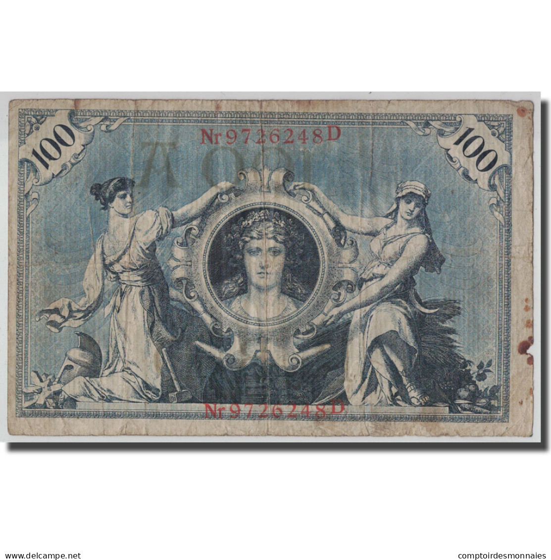 Billet, Allemagne, 100 Mark, 1908, 1908-02-07, KM:33a, B+ - 100 Mark