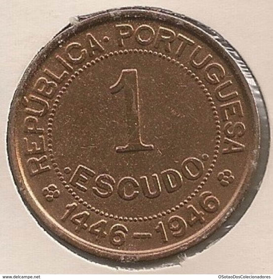 Moeda Guiné Bissau Portugal - Coin Guiné Bissau - 1 Escudo 1946 - MBC + - Guinea-Bissau