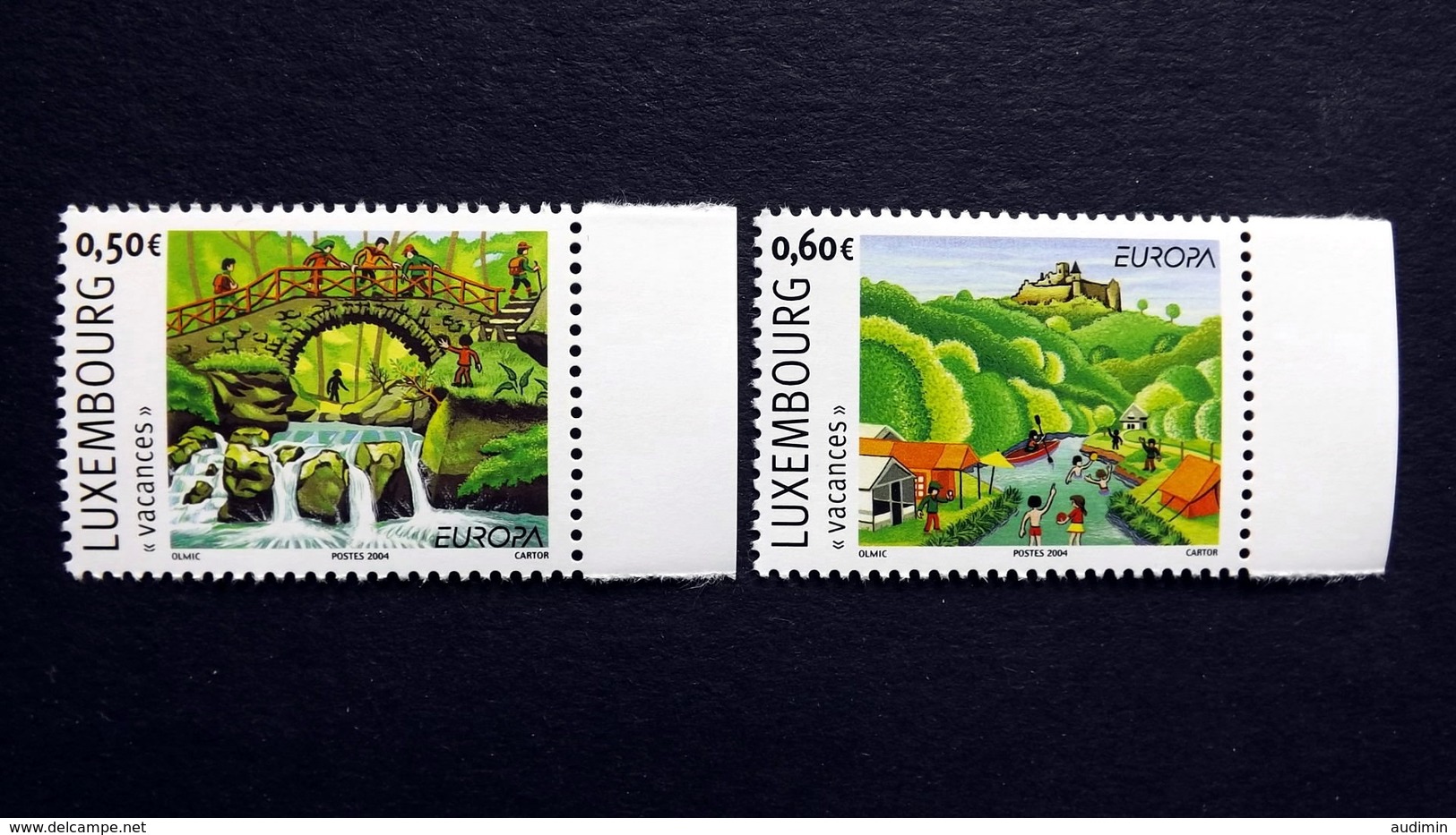 Luxemburg 1640/1 YT 1590/1 **/mnh, EUROPA/CEPT 2004, Ferien - Neufs