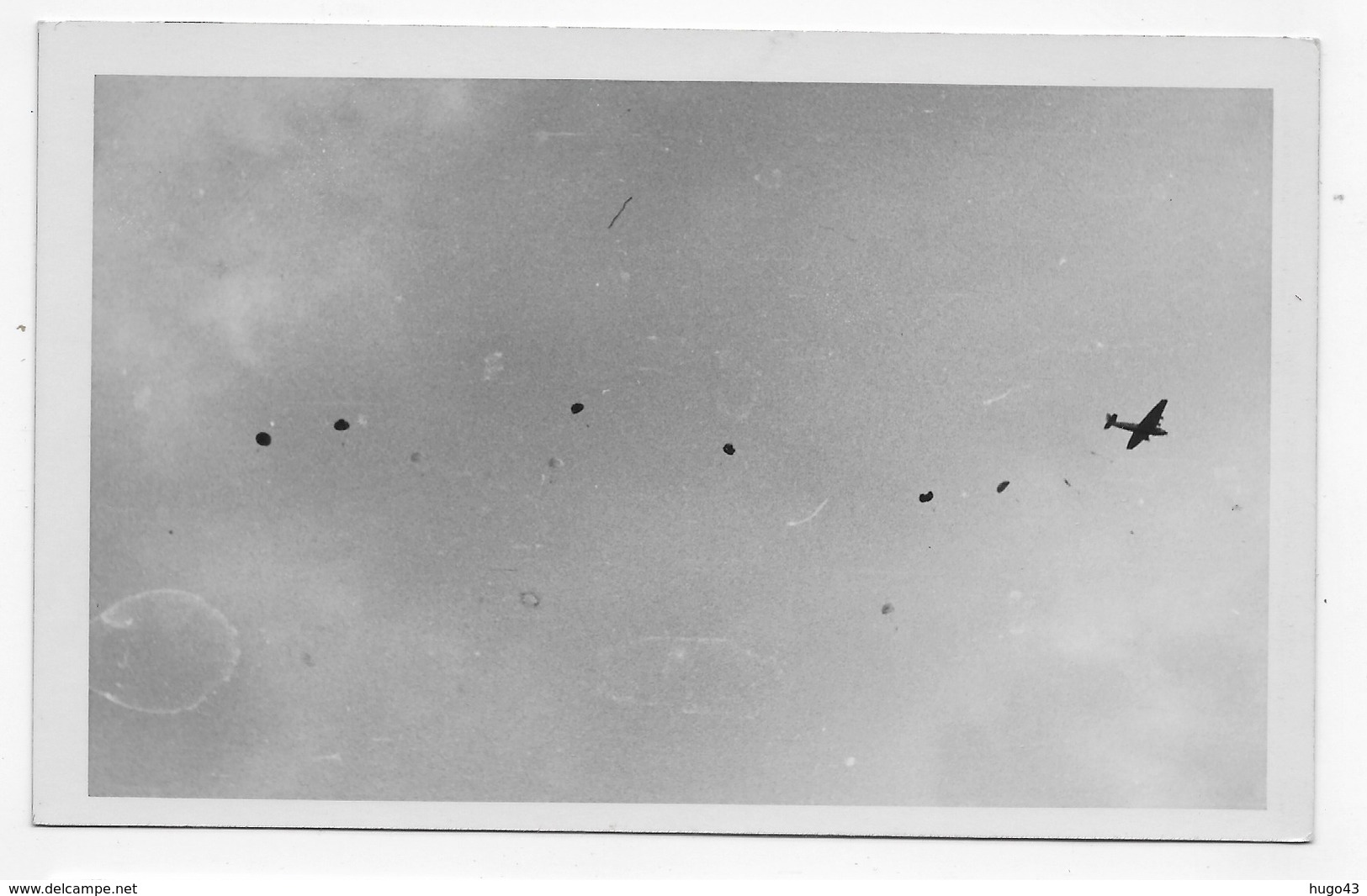 (RECTO / VERSO) RUSSIE - PARACHUTISME - CARTE PHOTO FORMAT CPA NON VOYAGEE - Fallschirmspringen