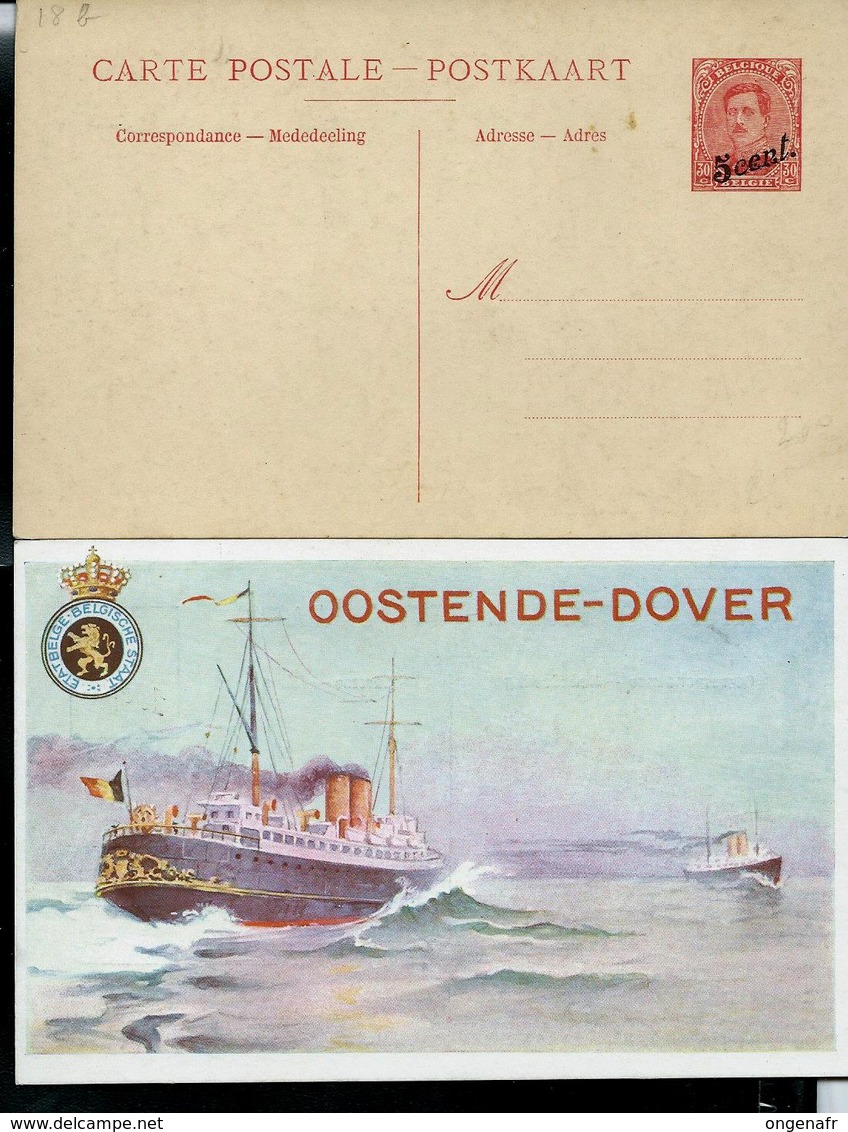 Carte Neuve N° 16. B) Deux Paquebots (Oostende-Dover) - Liner Cards