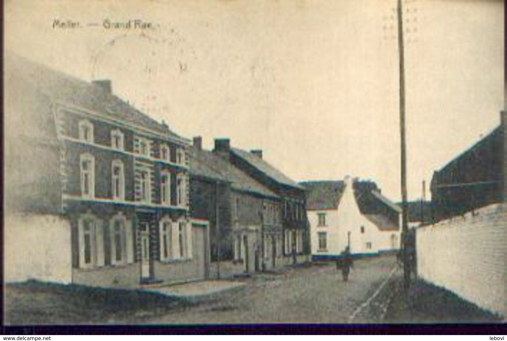 MELLET « Grand’rue» Ed. Armand Bouffioux, Mellet (1920) - Les Bons Villers