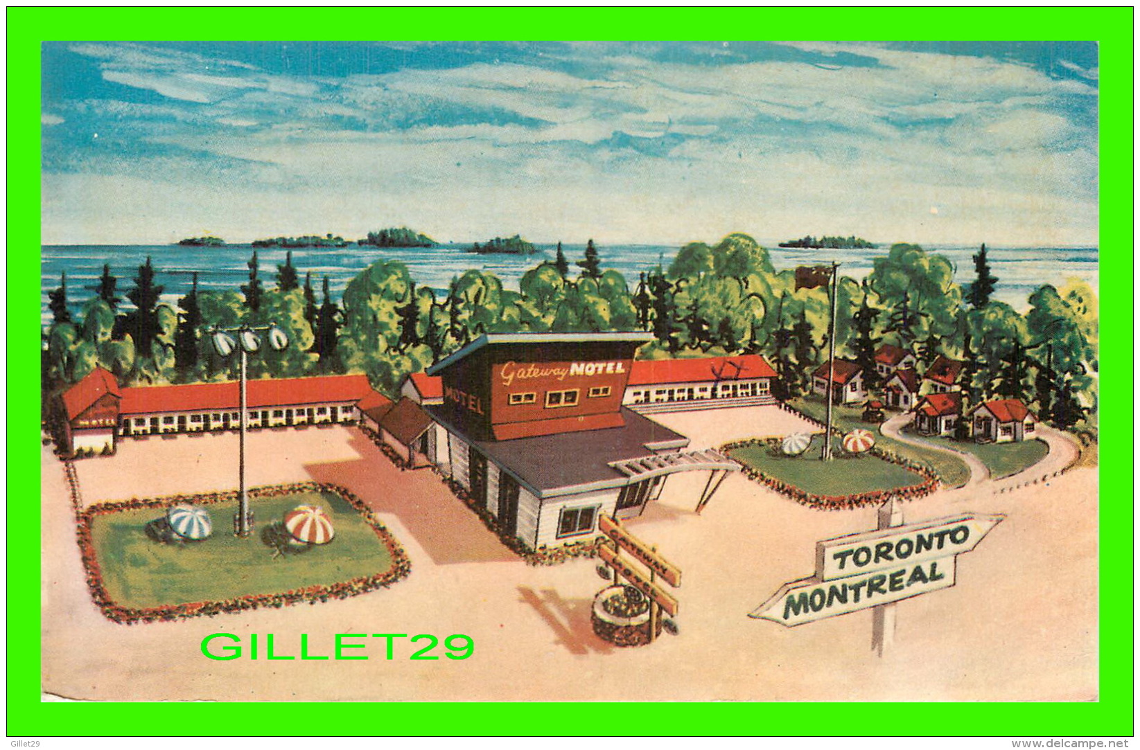 GANANOQUE, ONTARIO - GATEWAY MOTEL - TRAVEL IN 1958 - - Gananoque