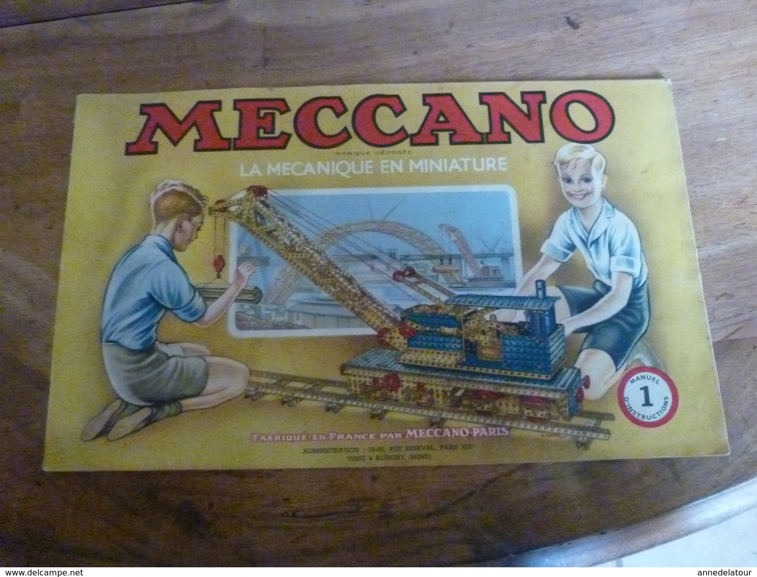 Manuel D'Instruction  MECCANO N° 1 - Avec Modèles De Constructions (20 Pages Compris Couverture) - Meccano