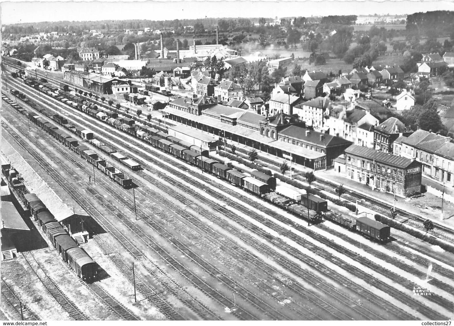 59-FEIGNIES- LA GARE VUE DU CIEL - Feignies