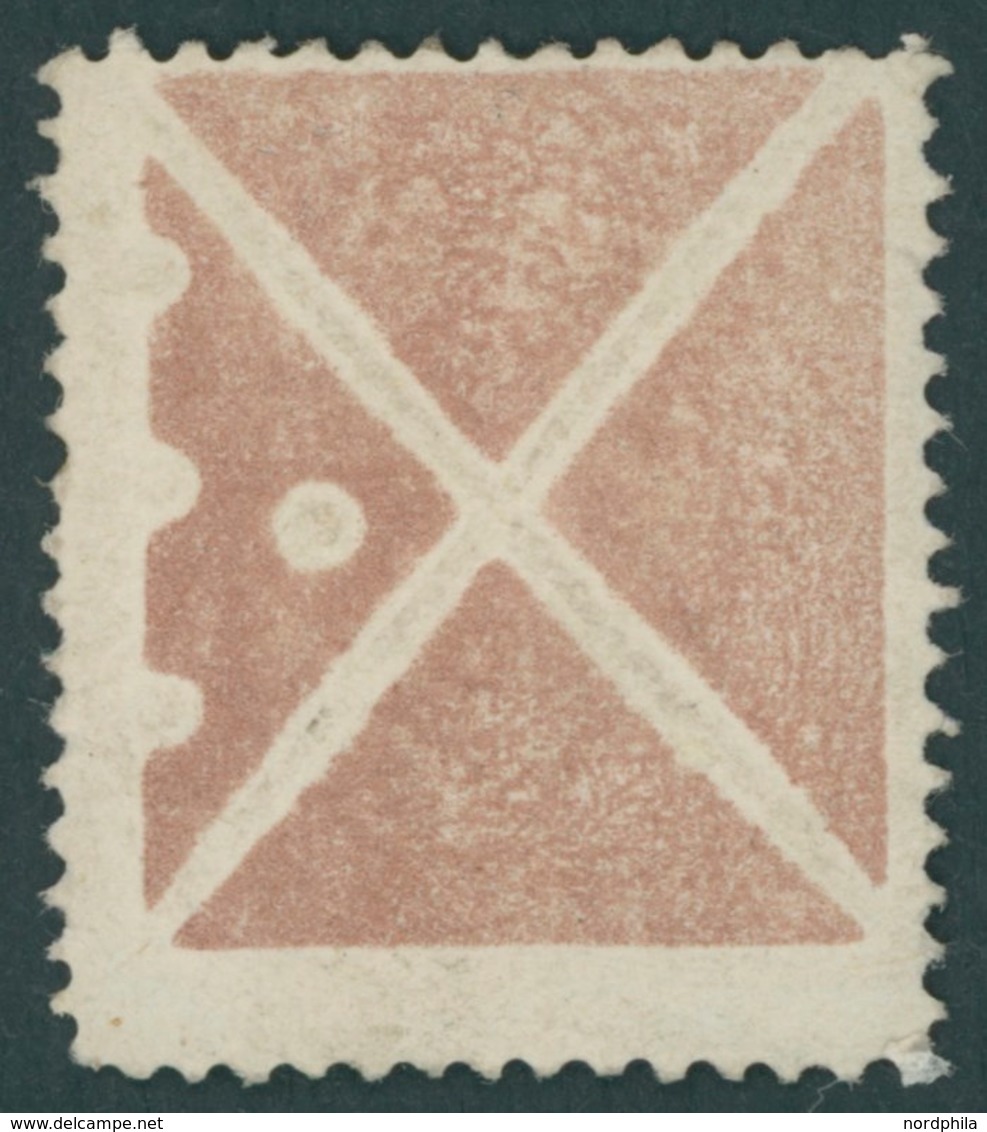 ÖSTERREICH BIS 1867 15II *, Kleines Andreaskreuz In Braun Mit 4 Plattenzeichen Links, Falzreste, Feinst - Sonstige & Ohne Zuordnung