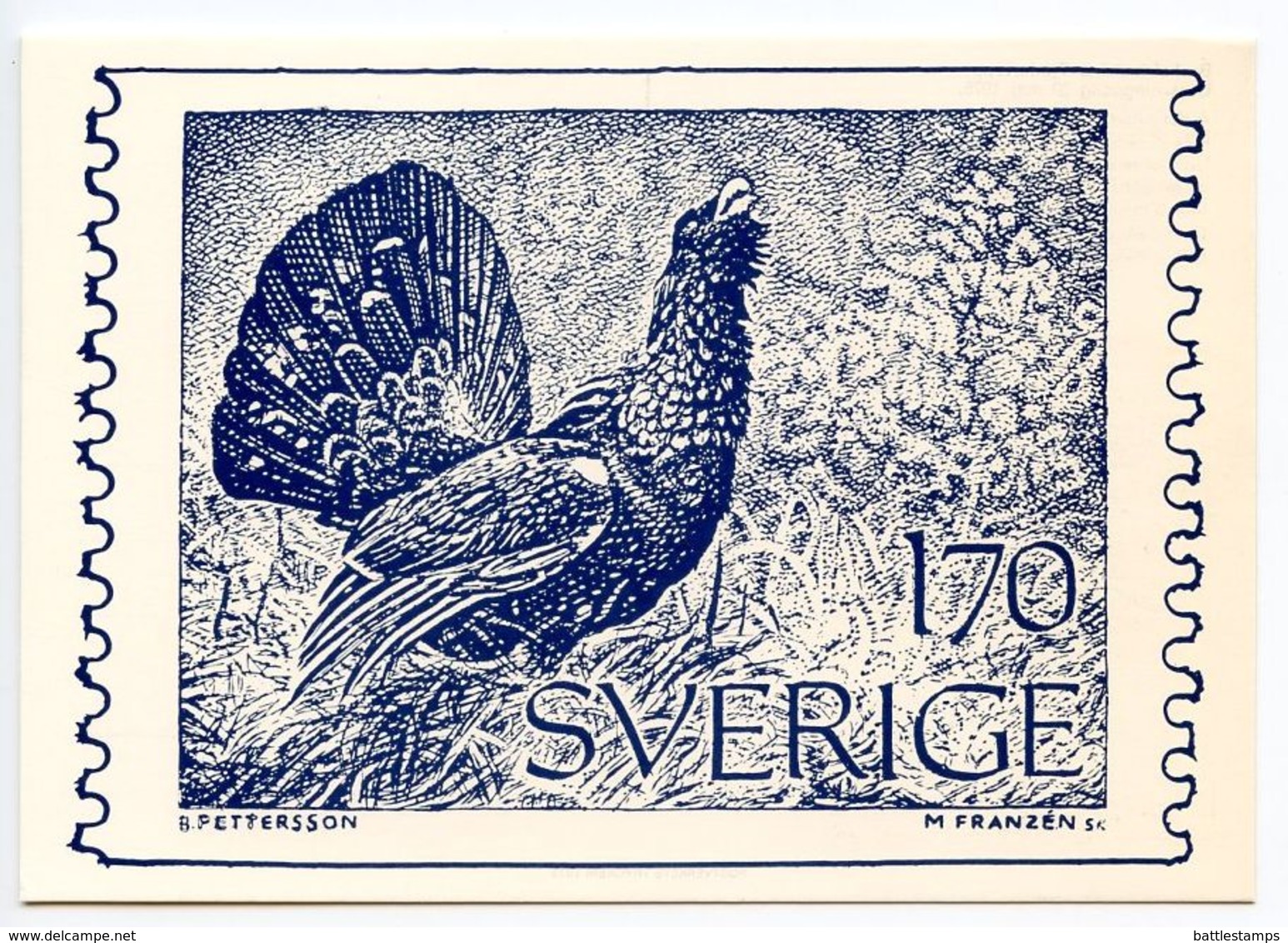 Sweden 1975 Bird Post Office Postcard, Falun - Frivilligdagarna - Autres & Non Classés