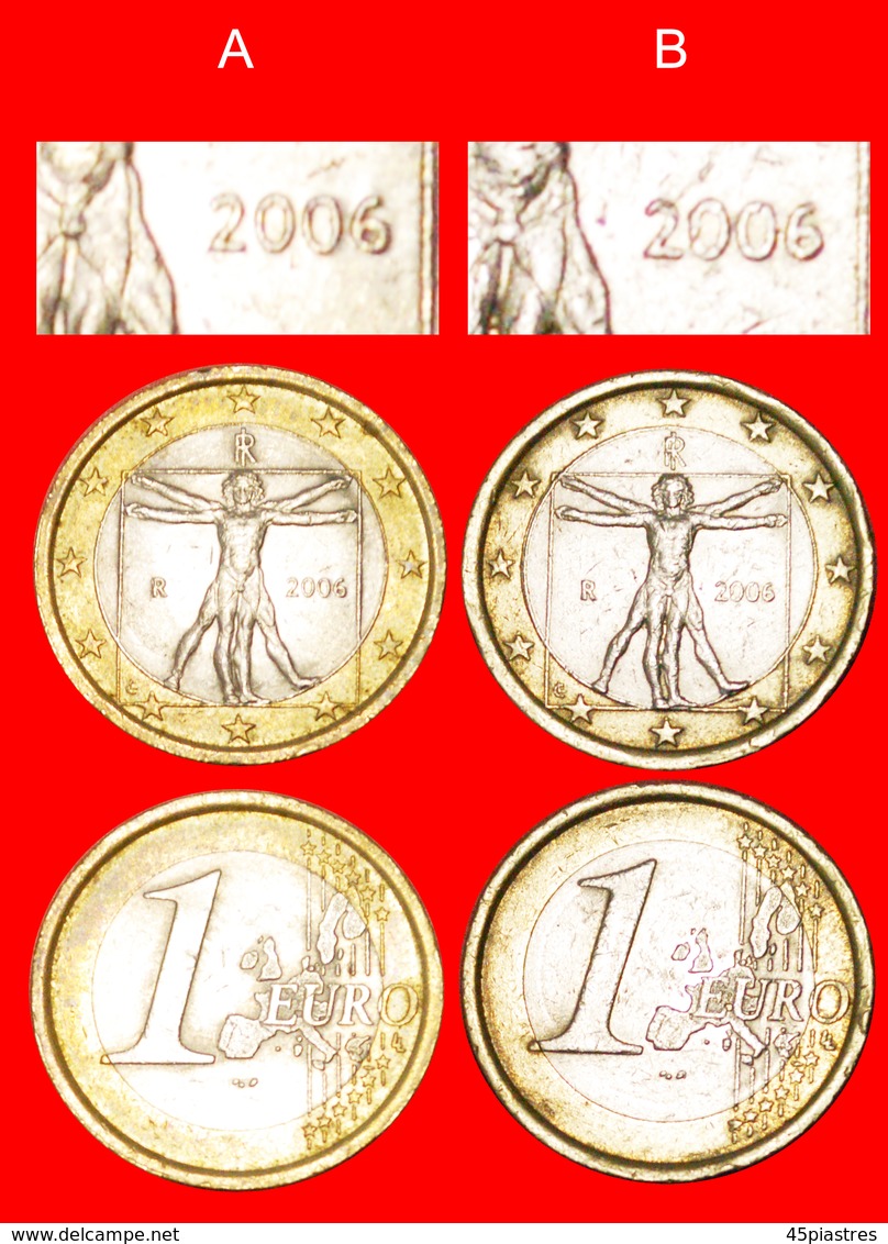 # VITRUVIAN MAN 1490: ITALY★ 1 EURO 2006 DISCOVERY COINS! LOW START ★ NO RESERVE! - Errors And Oddities