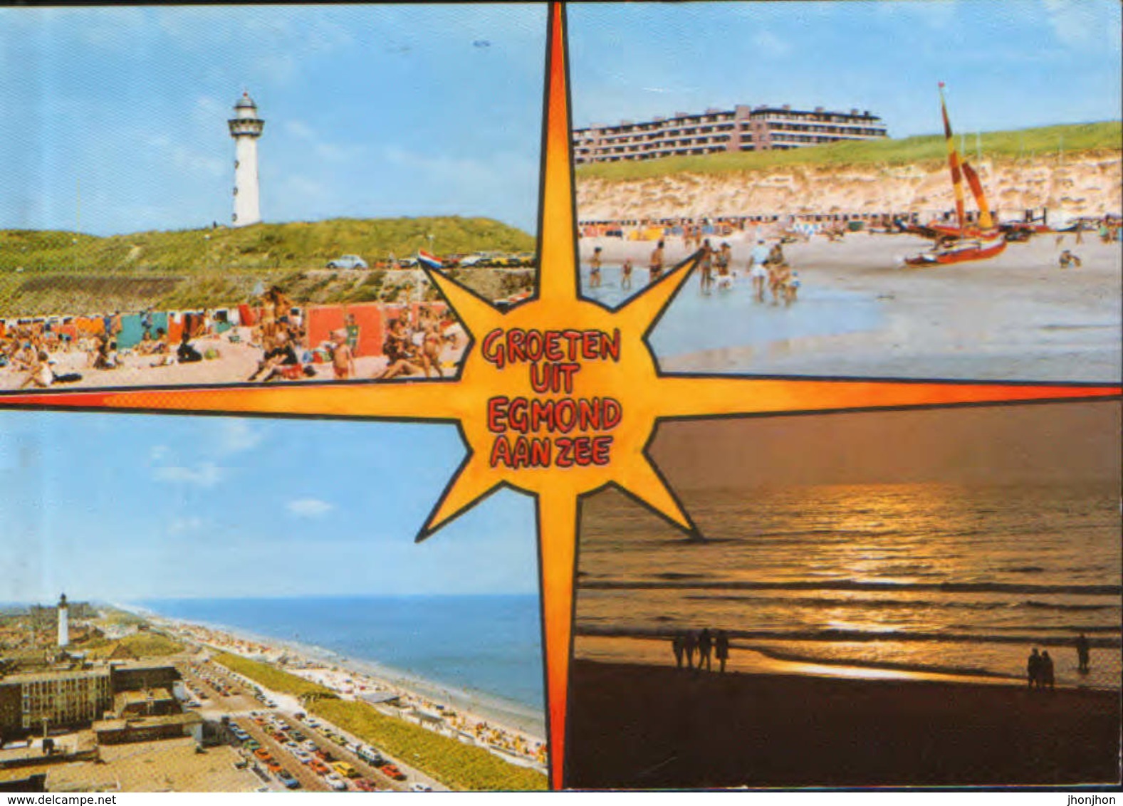 Nederland - Postcard Circulated In 1983 - Egmond Aan Zee - Collage Of Images  - 2/scans - Egmond Aan Zee