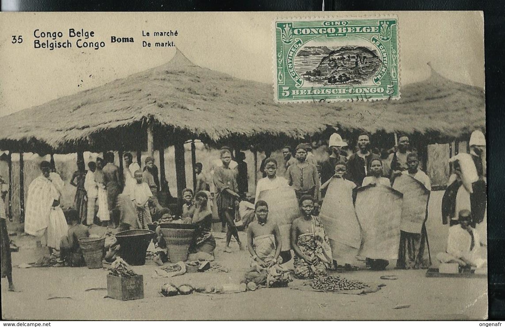 Carte Obl. N° 42. Vue: 35: BOMA: Le Marché; Obl. Bandundu 01/07/19  Pour Lyon (F) - Entiers Postaux