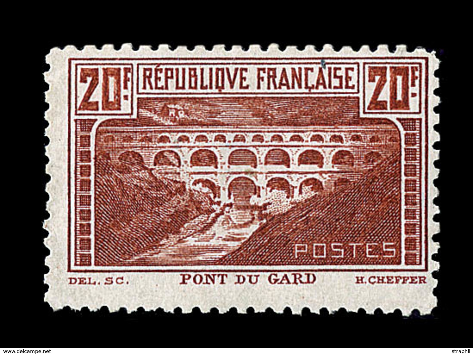 ** N°262B - 20F Pont Du Gard - Dent. 11 - TB - Unused Stamps