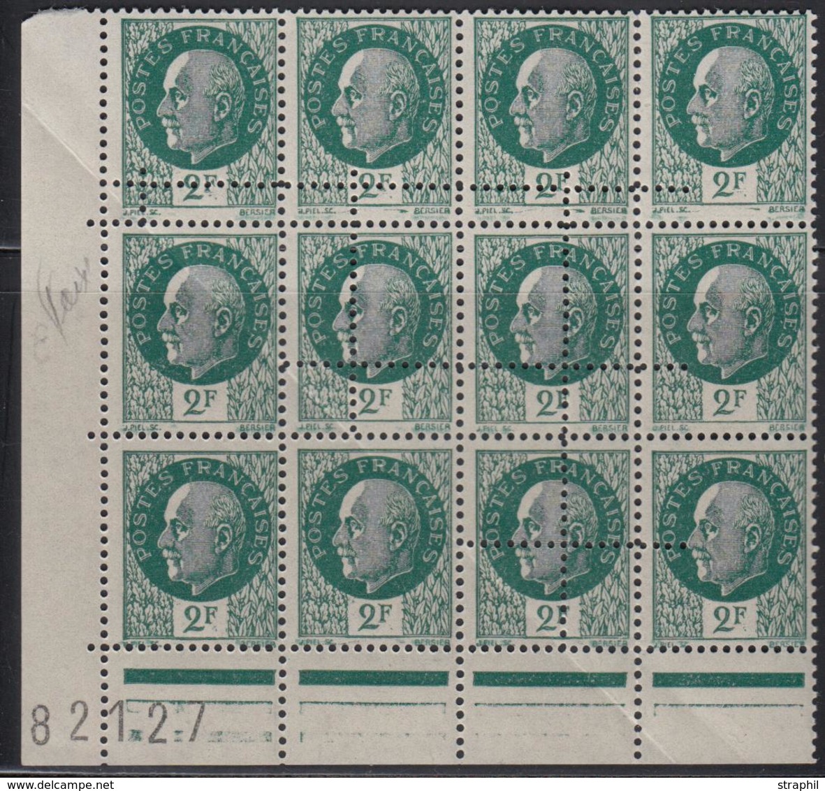 ** N°518 - Bloc De 12 - Piquage à Cheval - CDF - TB - Unused Stamps