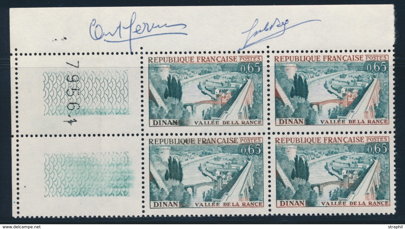 ** N°1315 - Dinan - Bloc De 4 - CDF - 1 Ex Sans Le Bleu Et Ponts Verts - TB - Unused Stamps