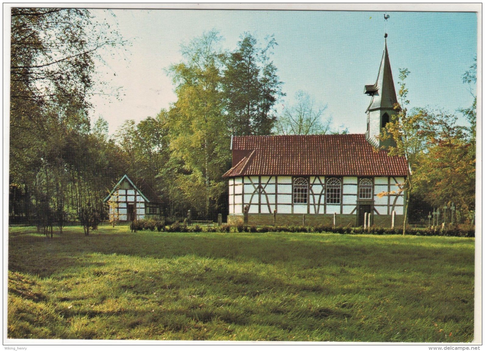 Cloppenburg - Niedersächsisches Freilichtmuseum 1   Fachwerk Kirche Und Bauernschaftsschule - Cloppenburg