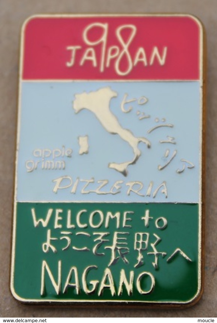 JEUX OLYMPIQUES - WELCOME TO NAGANO 1998 - JAPAN - JAPON - EQUIPE D'ITALIE - BOTTE - APPLE GRIMM - PIZZERIA -      (20) - Olympic Games