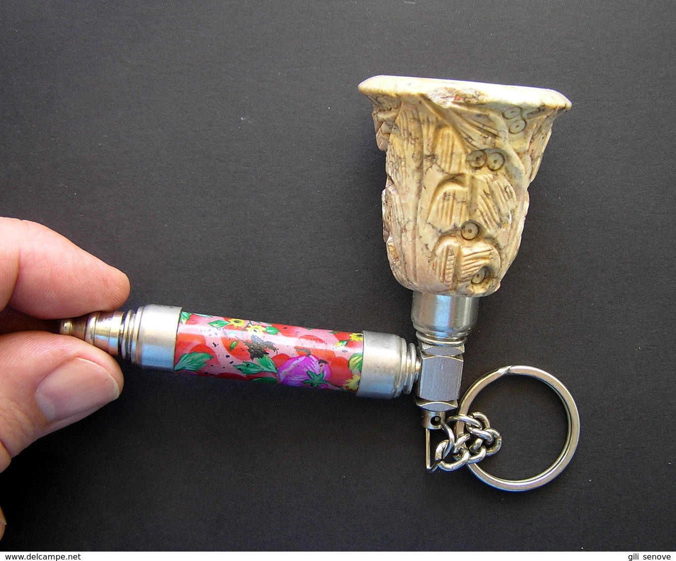1960s Vintage Russia USSR Tobacco Pipe Keychain - Other & Unclassified