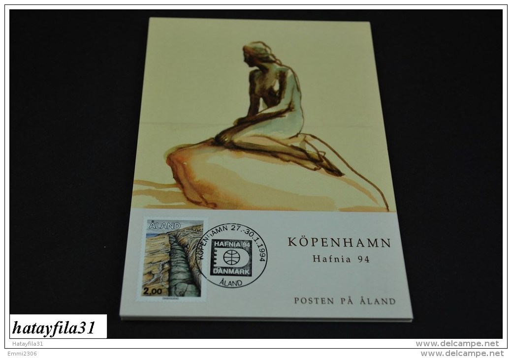 Finnland - Aland  1994  EXHIBITION CARD ( Messe Karten ) HAFINA &acute; 94 DANMARK    (T - 100 ) - Maximum Cards & Covers