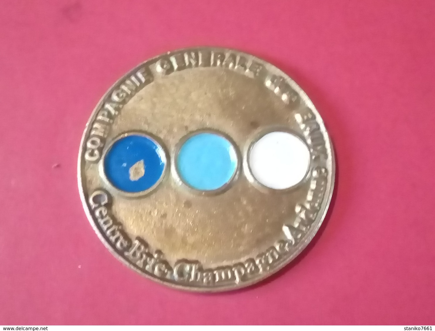 GROSSE MÉDAILLE LE PORTEUR D'EAU EAUX DE LA MARNE ET DU SURMELIN Gra. Et Métal à Identifier Dia.70 Mm 92 Gr Non Nettoyée - Professionals/Firms